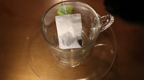 Making tea with teabag Stock Footage 50597022