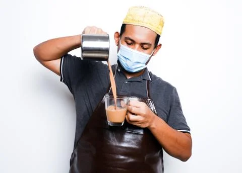 Making teh tarik Stock Photos