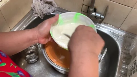 Making tempeh dough Stock Footage 218452310