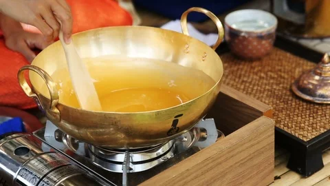 Making of Thai dessert.	 Stockbeeldmateriaal 101314158