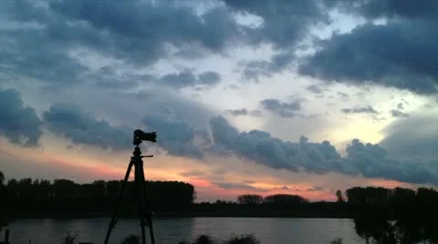 Making off a time lapse movie Stock Footage 12483211