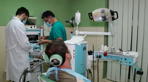 Making a tire imprint for teeth Stock-Footage 54381204