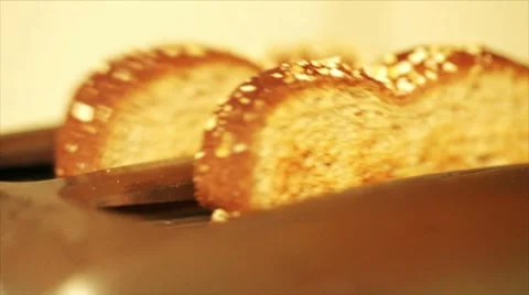 Making toast Stock Footage