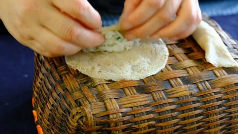 Making by Tradition rice cake. (Korean Jeju) Stock Footage 80864050