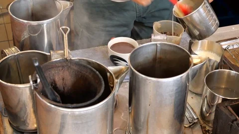 Making traditional tea/coffee/chocolate Stock-Footage 118272696