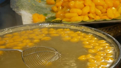 Making traditional Thai dessert, Thailand Stock Footage 103040153