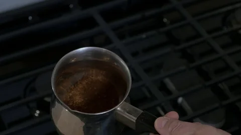 Making turkish coffee, closeup. 스톡 동영상 86252641