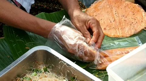Making typical northern Thai style food Stock Footage 46108090