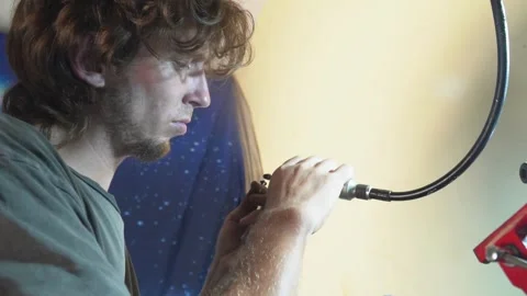 The Making of a Unique Handcrafted Silver Ring Stock Footage 245214219