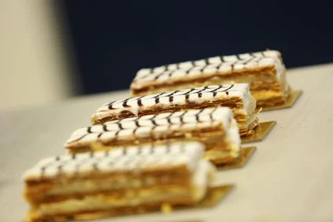 Making vanilla cake Stock Photos