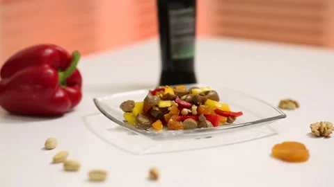 Making vegatables salad 9 Stock Footage 308864196