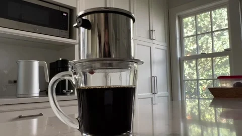 Making Vietnamese Coffee Stock Footage 250578566