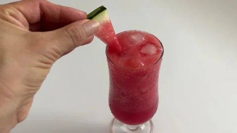 Making watermelon juice Stock Footage 205022409