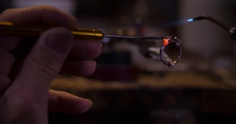 Making a Wedding Ring Stock Footage 85575470