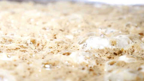 Making wine- close up on wine feermentation Stock Footage 83700673