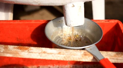 Making wine - pressing Stock Footage 890244