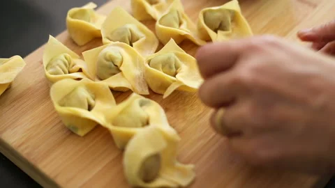 Making Wontons Stock Footage 233001809