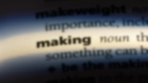 Making word in a dictionary. Stock Footage 99563267