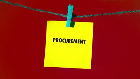 Making up the word PROCUREMENT on a yel Stock-Footage 310179580
