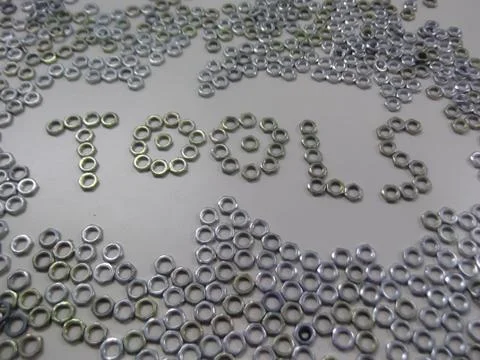 Making word TOOL with screws Stock Photos