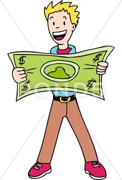 Making your dollar stretch Stock Illustration