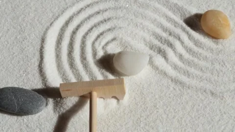 Making Zen garden Stock Footage 299652172