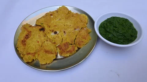 Makki Ki Roti and Sarson Ka Sag. Stock Footage 259034075