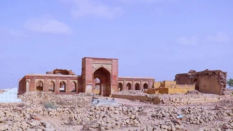 Makli Necropolis 3 Stock Footage 93479386