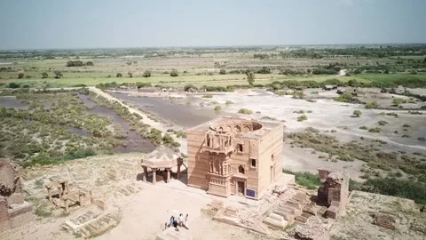 Makli Necropolis: One of the Largest Necropolis in the World Historical place Stock Footage 162186472