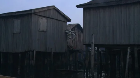 Makoko at dusk Stock Footage 38482166