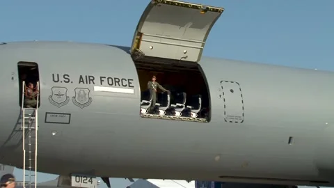 MAKS-2011. McDonnell Douglas KC-10 Extender - American tanker aircraft. Stock Footage 200815337