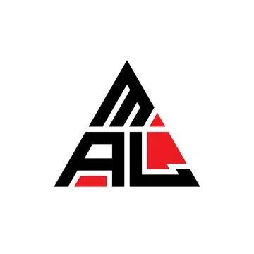 MAL triangle letter logo design with triangle shape. MAL triangle logo desi.. Stock Illustration