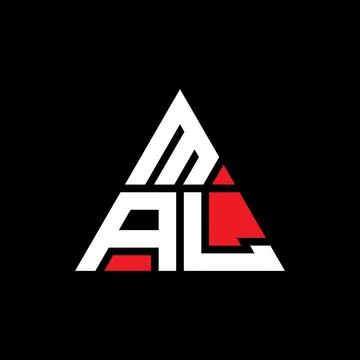 MAL triangle letter logo design with triangle shape. MAL triangle logo desi.. Stock Illustration