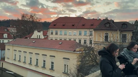 Mala Strana Bridge Tower 6 (Editorial) Stock Footage 319387540