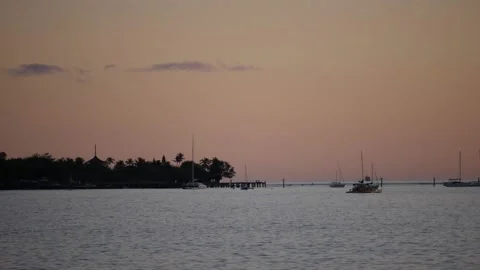 Mala warf viewed from Waihikuli beach park Stock Footage 131332653