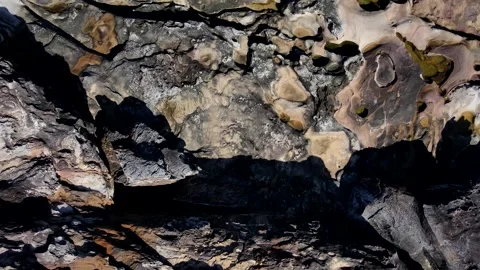 Malabar Beach Dramatic Rocks Water Stock-Footage 341780023