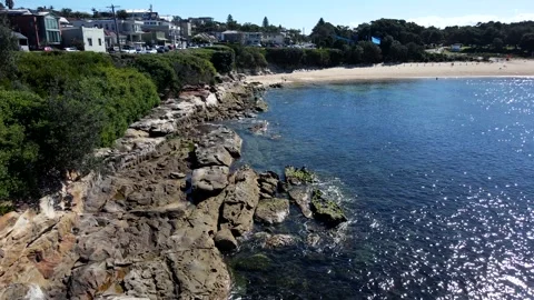 Malabar Beach Rocky Ledge Facing Beach Stock-Footage 341779113