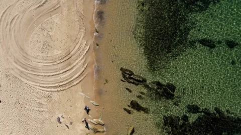 Malabar Beach Sand Looking Down Stock-Footage 341779181