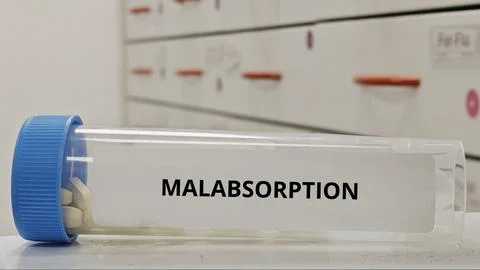 MALABSORPTION treatment tablets for improve nutrient absorption in the Stock Photos