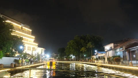 Malacca Cruise at Night Stock-Footage 246610869