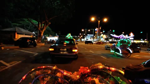 Malacca at night HD Stock Footage 33229687