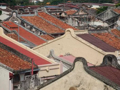 Malacca  rooftops Foto stock