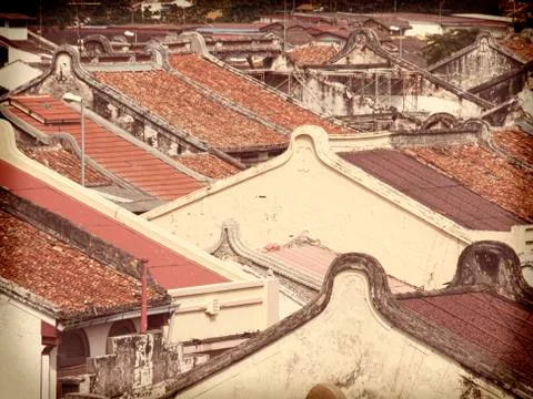 Malacca  rooftops 스톡 사진