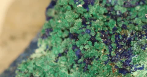 Malachite and azurite Stock Footage 144255706