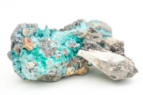 Malachite with azurite Stock Photos