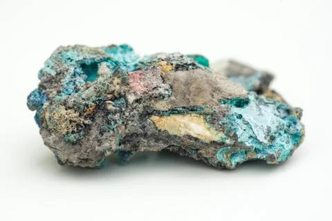 Malachite with azurite Stock Photos