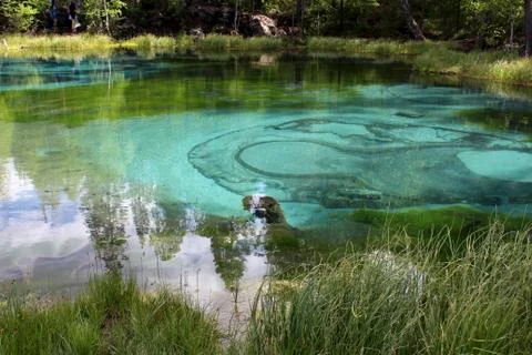 Malachite lake Stock Photos