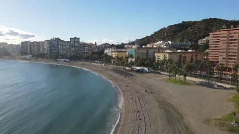 MALAGA AERIAL Stock Footage 256232885