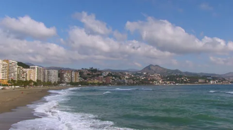 Malaga Beach 스톡 동영상 33483864