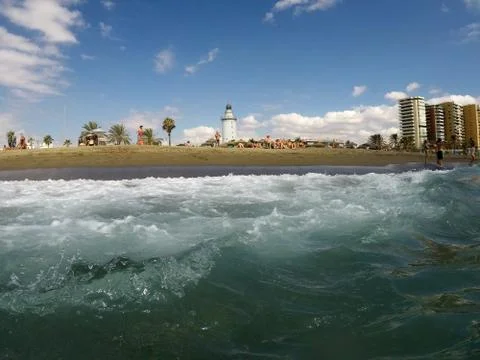 Malaga beach Stock Photos